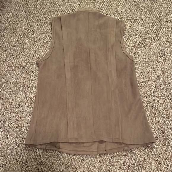 Beau tissu faux suede vest - Picture 2 of 2